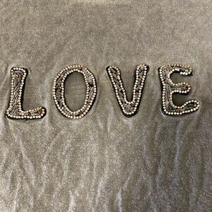 I republic love beaded grey t-shirt size small beaded